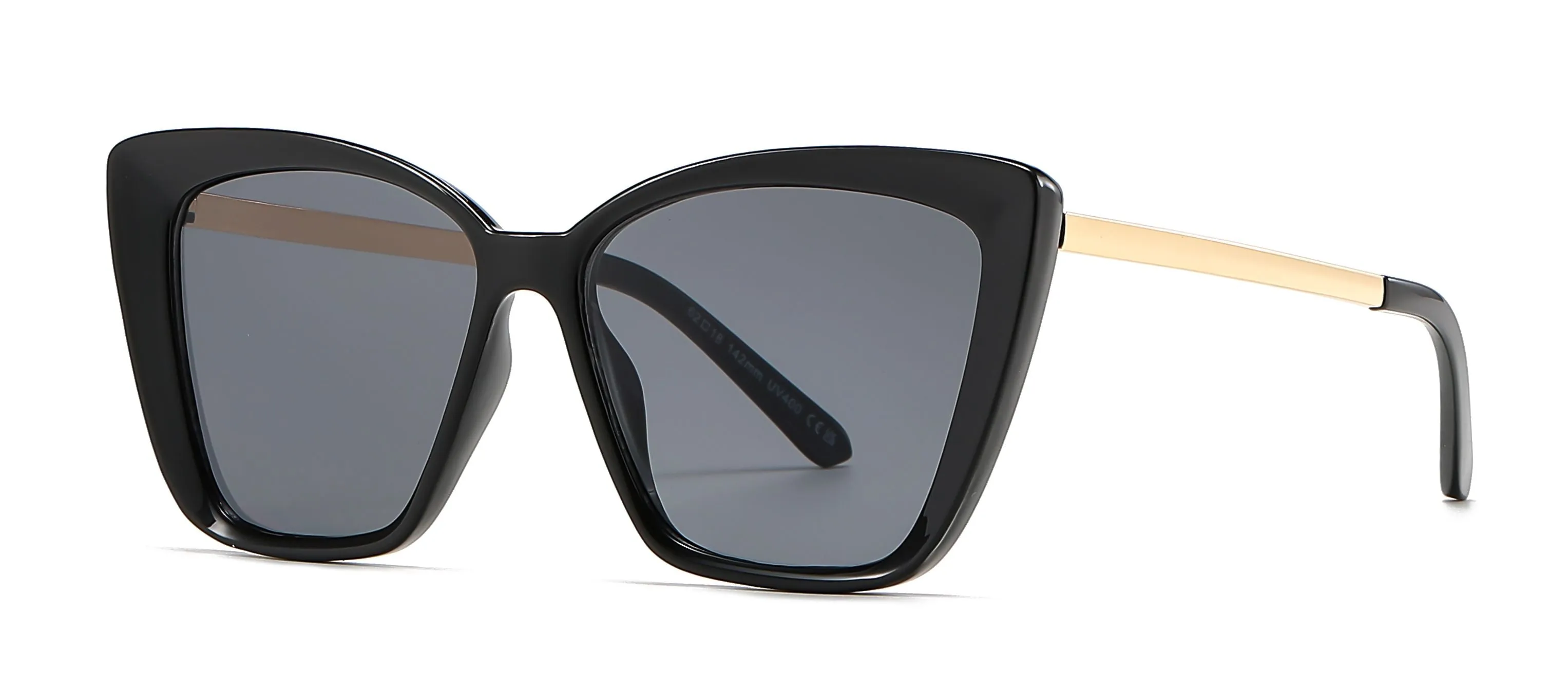 8010 - Plastic Square Box Cat Eye Sunglasses