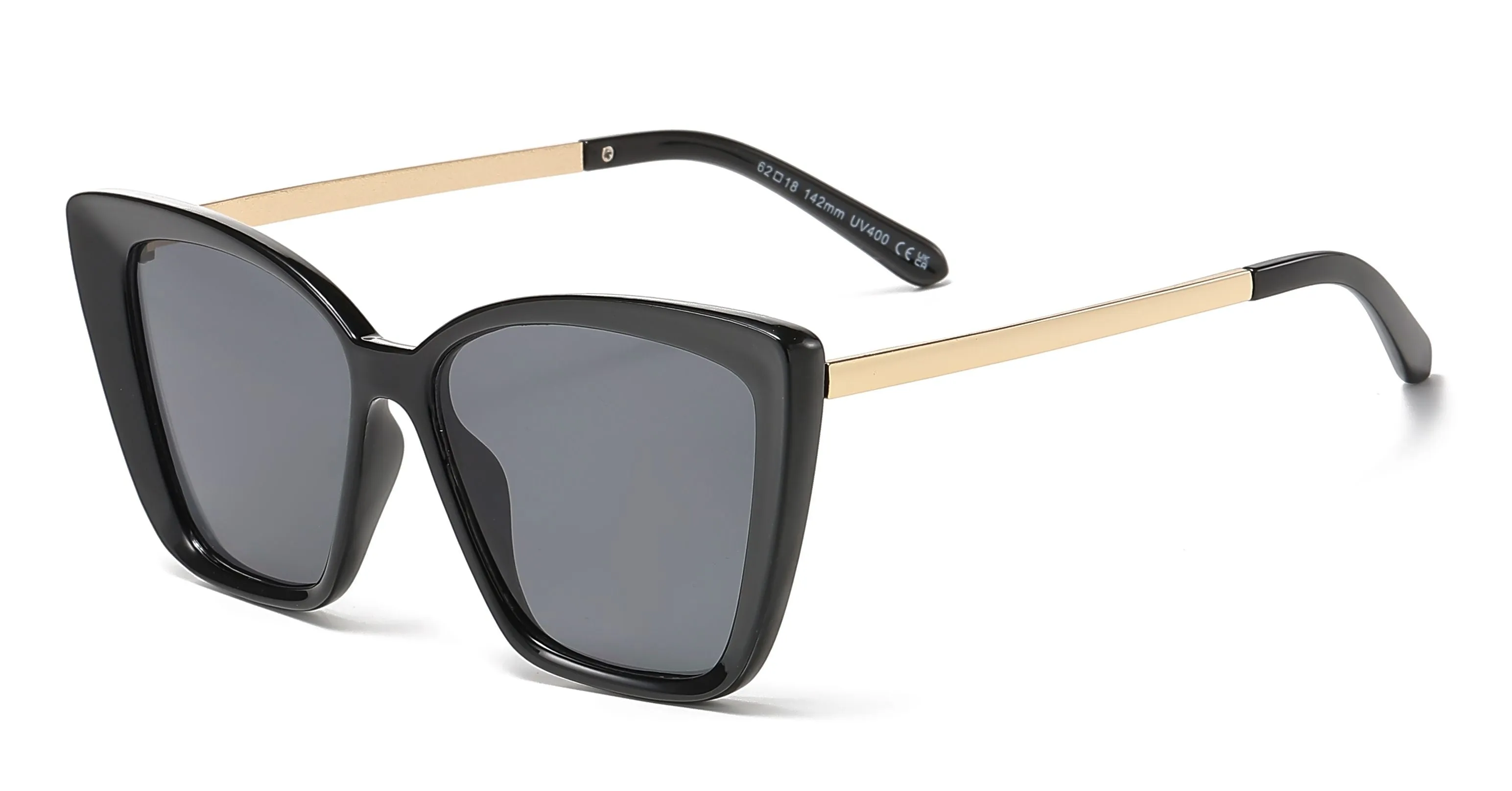 8010 - Plastic Square Box Cat Eye Sunglasses