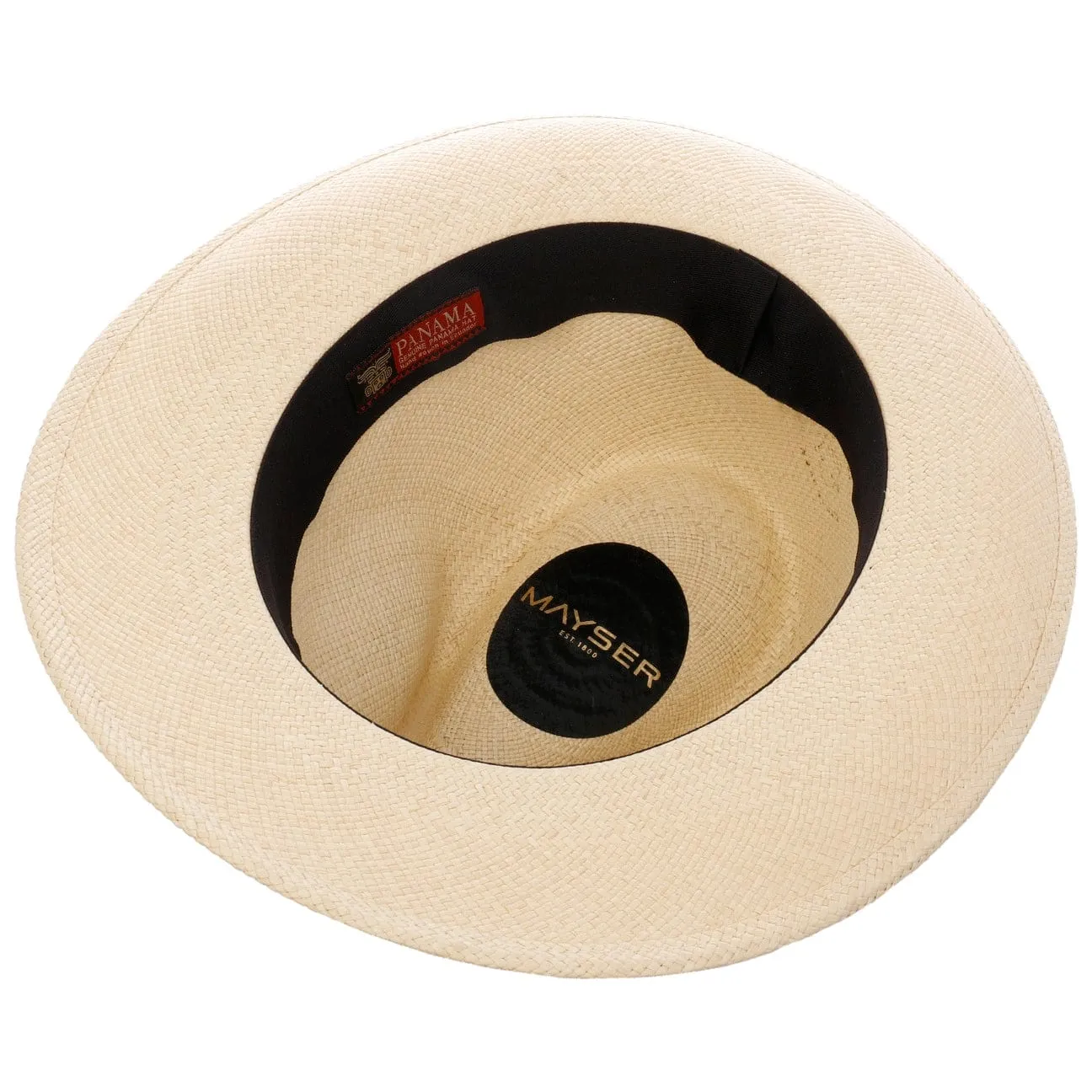 Albenga Green Stripes Panama Hat by Mayser