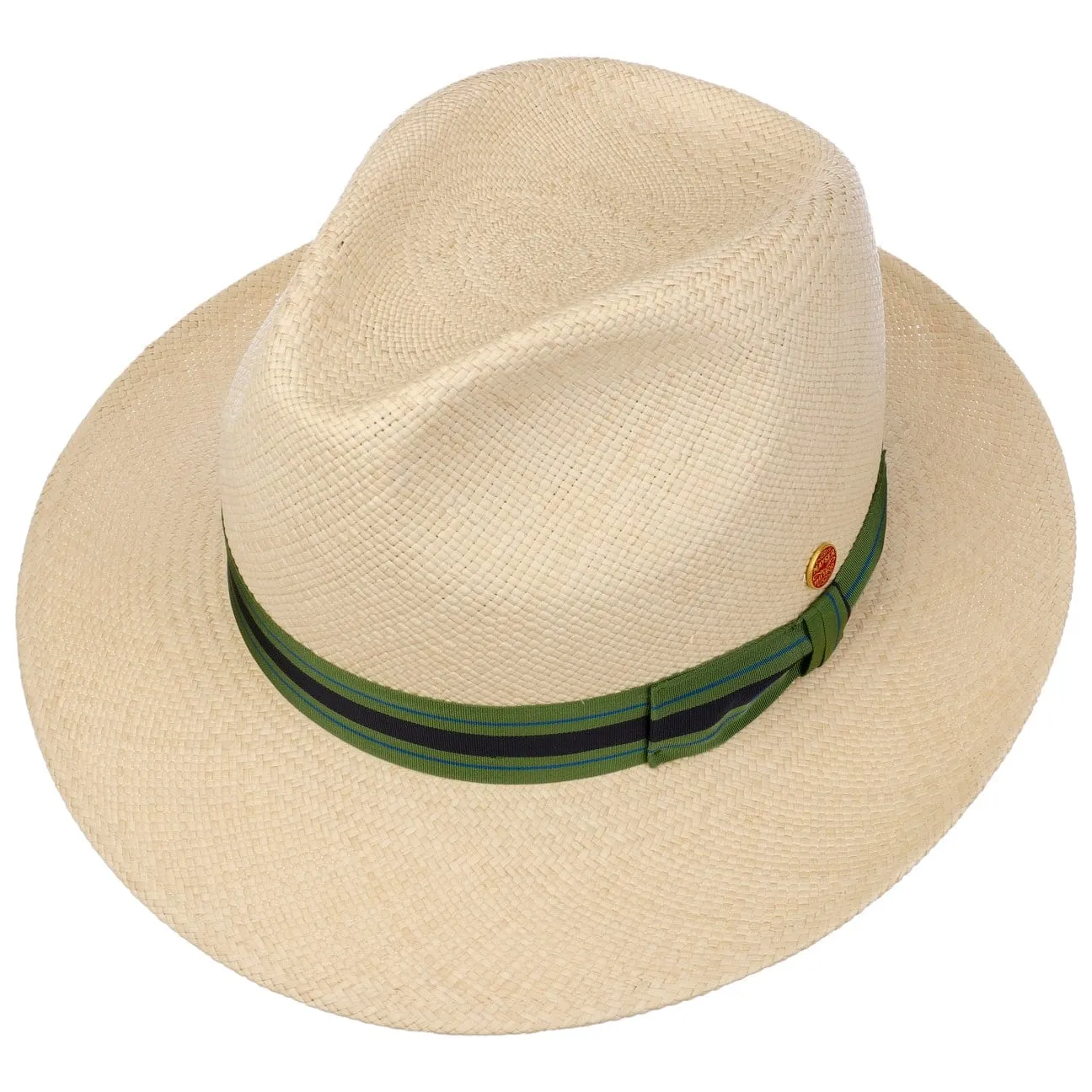 Albenga Green Stripes Panama Hat by Mayser