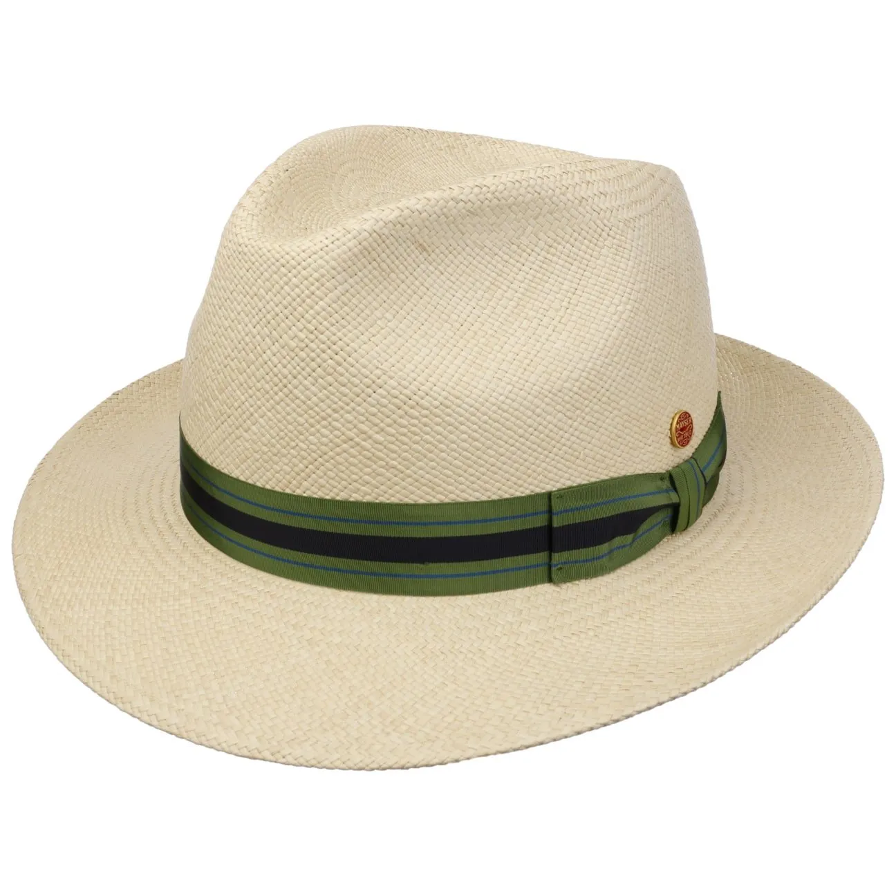 Albenga Green Stripes Panama Hat by Mayser