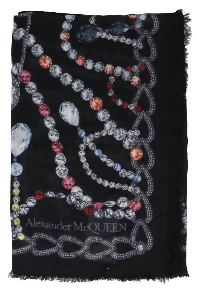 Alexander McQueen Printed Lightweight Scarf