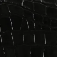 B Pouch Bag In Croc Embossed Black Leather