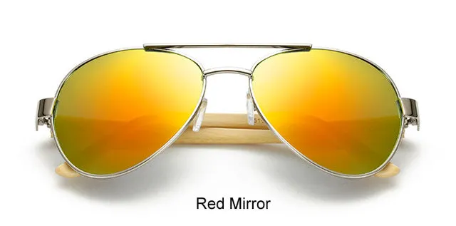 Bamboo Sunglasses Pilot Style UV400 lenses - BB212