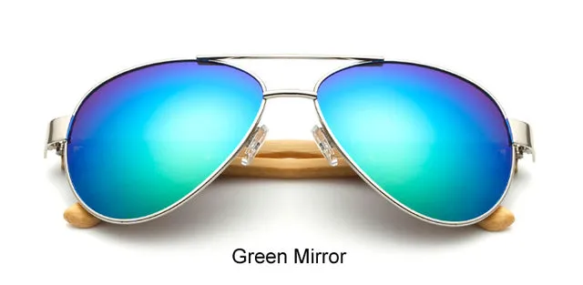 Bamboo Sunglasses Pilot Style UV400 lenses - BB212