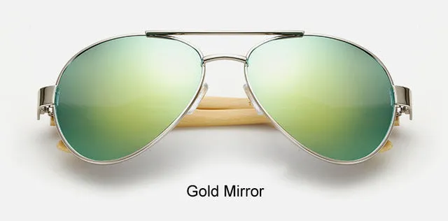 Bamboo Sunglasses Pilot Style UV400 lenses - BB212