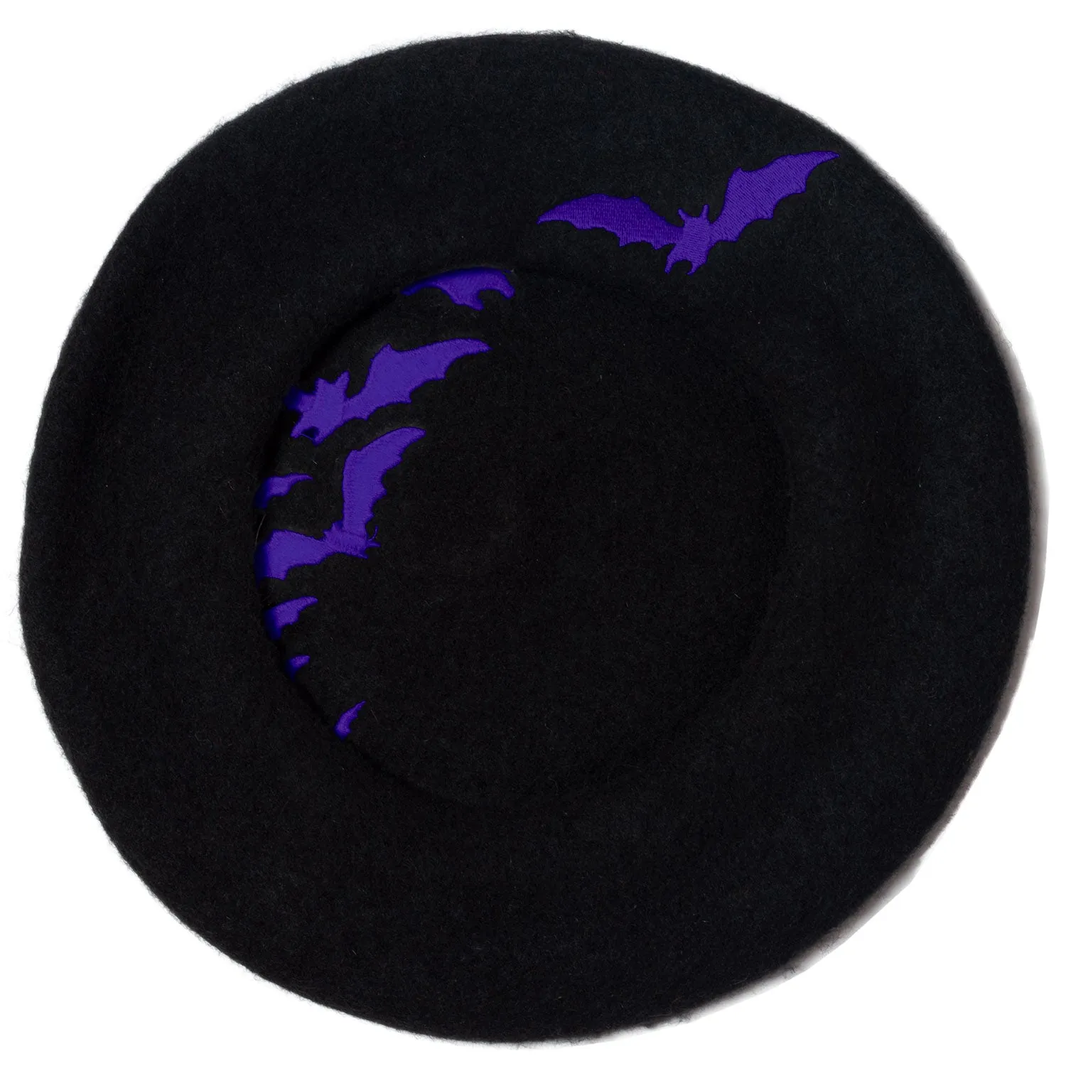 Bat Repeat Purple Beret Hat