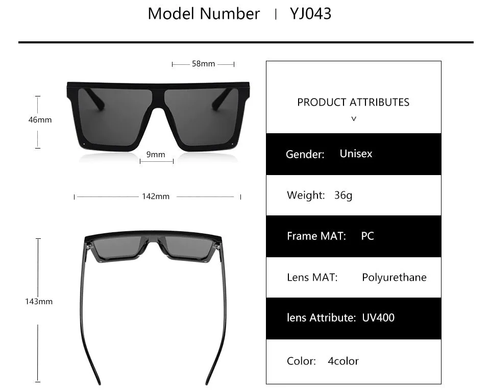 Big Frame Square Shades