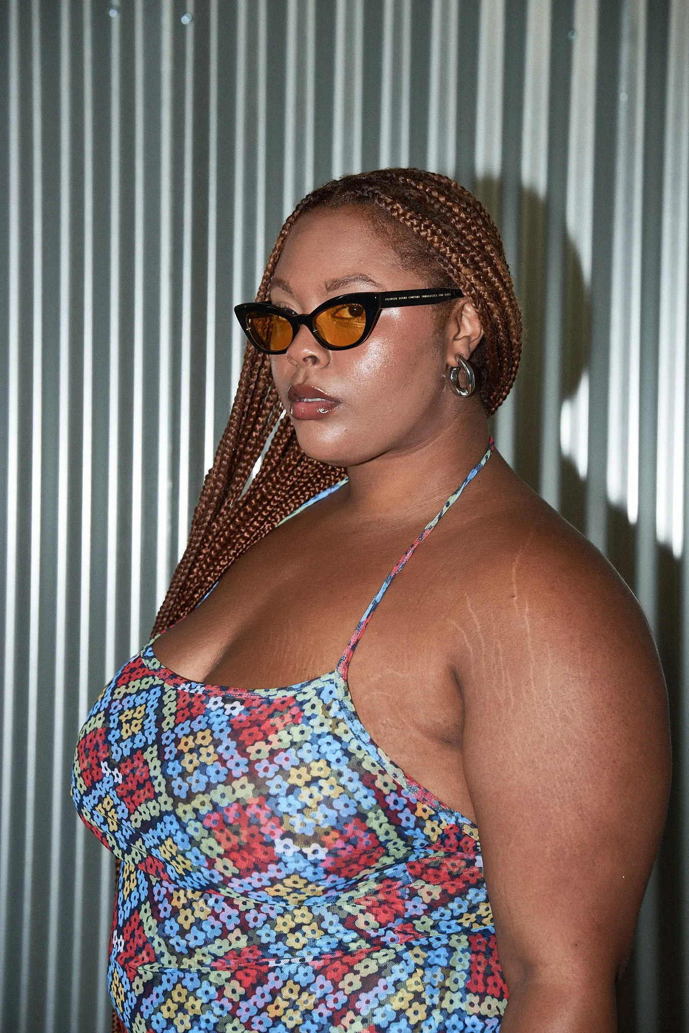 Cat Eye Sunglasses Black/Yellow