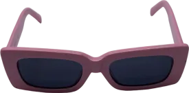Cernucci Pink Chunky Narrow Square Sunglasses One Size