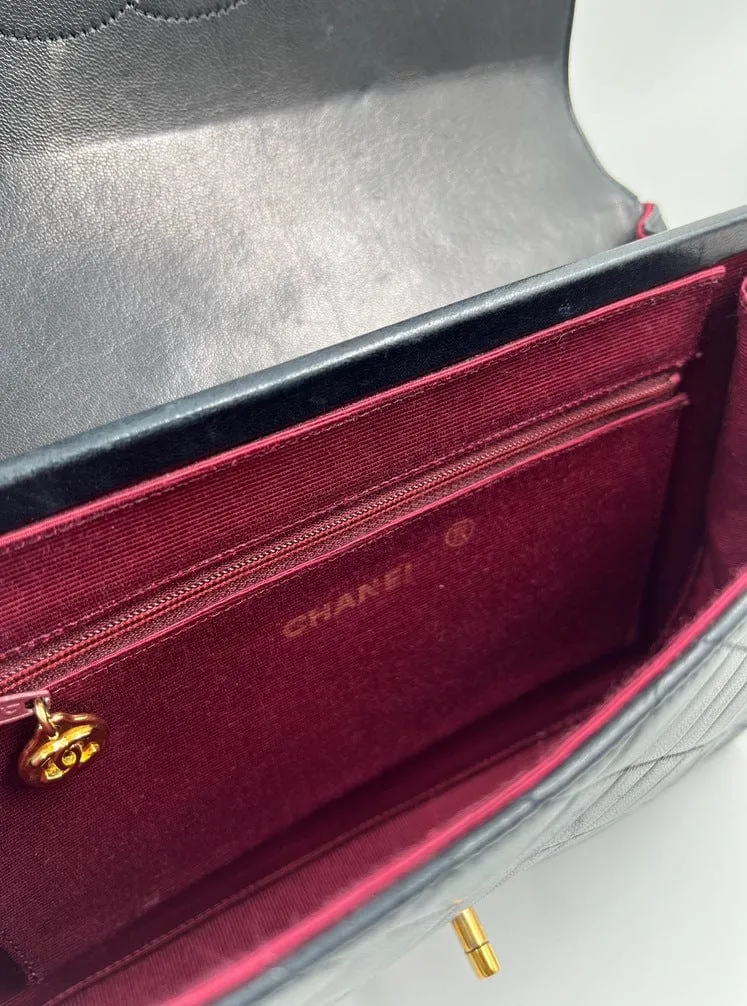 Chanel Vintage Black Single Flap Bag