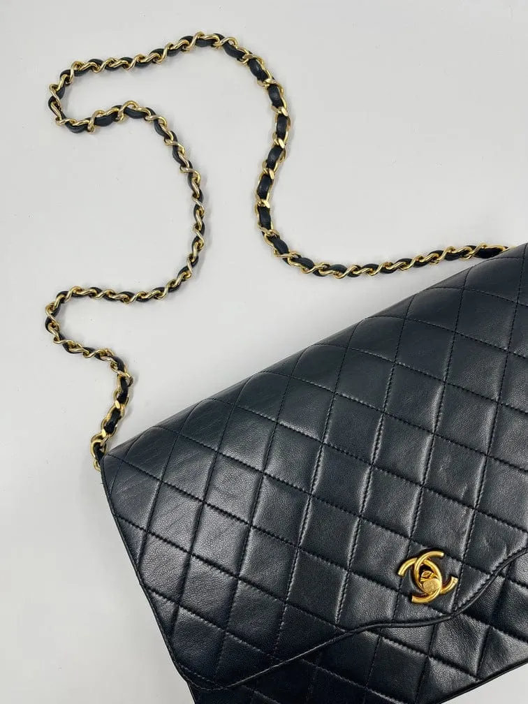 Chanel Vintage Black Single Flap Bag