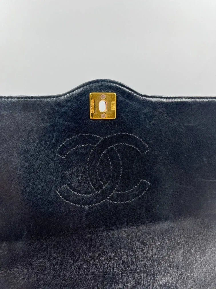 Chanel Vintage Black Single Flap Bag