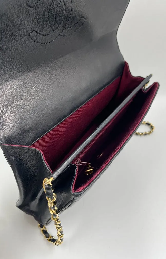 Chanel Vintage Black Single Flap Bag