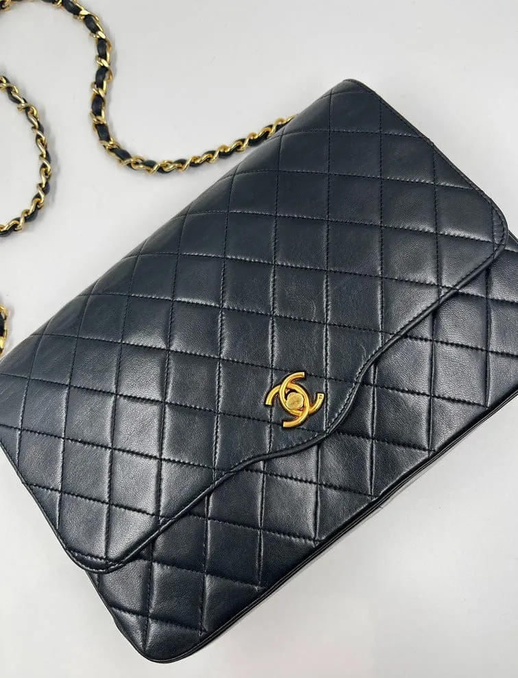 Chanel Vintage Black Single Flap Bag