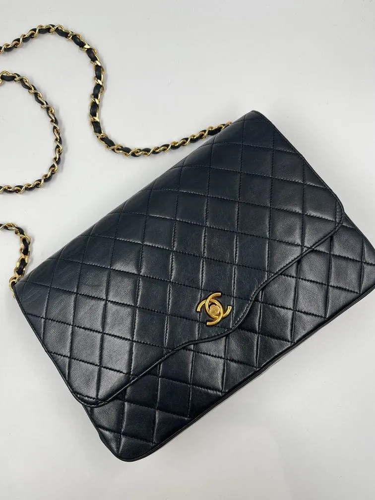 Chanel Vintage Black Single Flap Bag