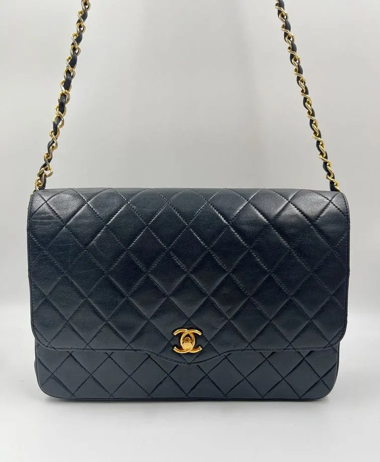Chanel Vintage Black Single Flap Bag