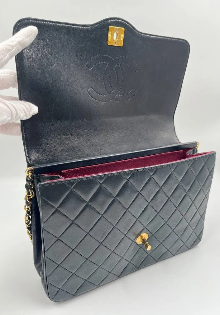 Chanel Vintage Black Single Flap Bag