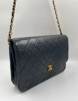 Chanel Vintage Black Single Flap Bag