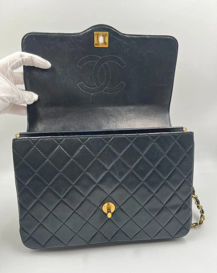 Chanel Vintage Black Single Flap Bag
