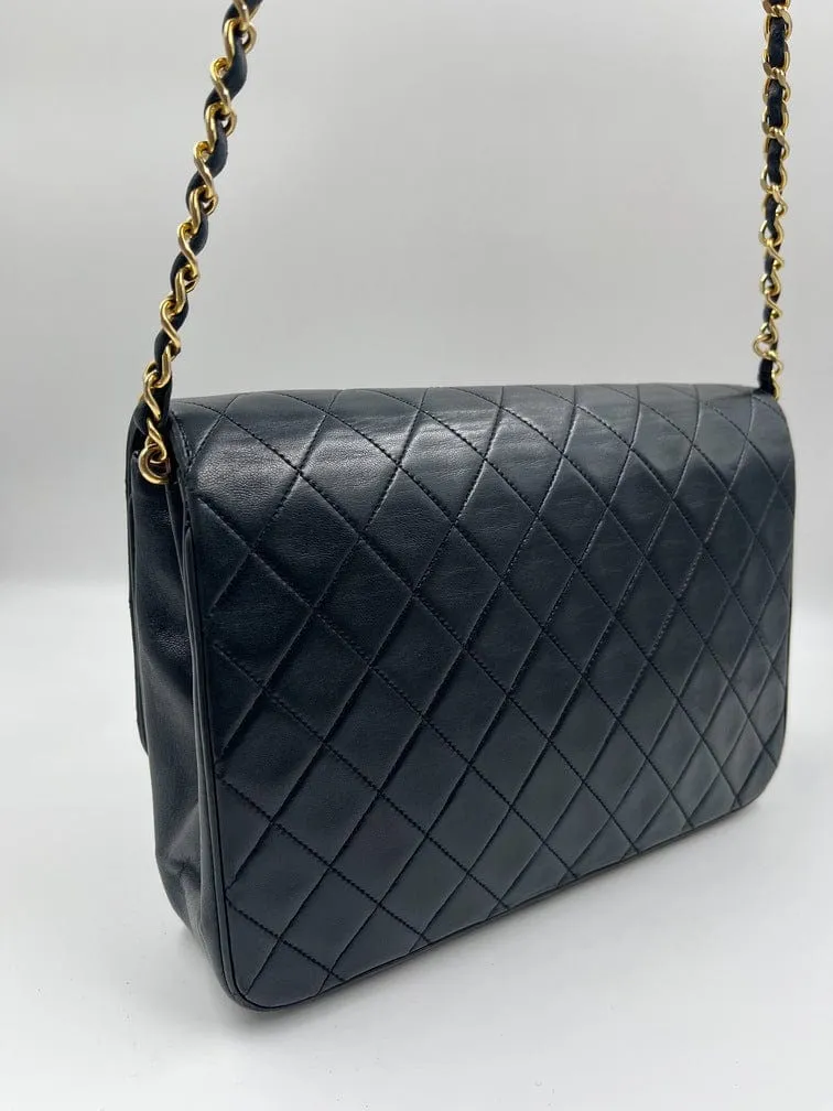 Chanel Vintage Black Single Flap Bag