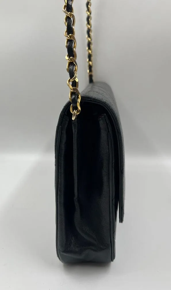 Chanel Vintage Black Single Flap Bag