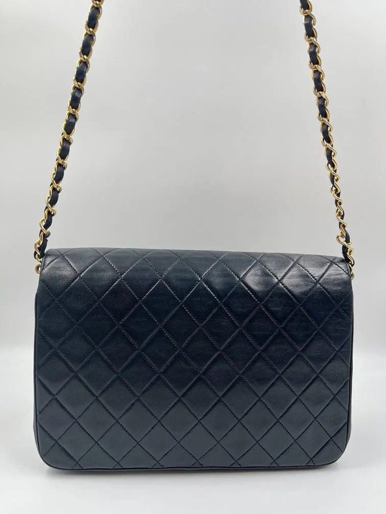 Chanel Vintage Black Single Flap Bag