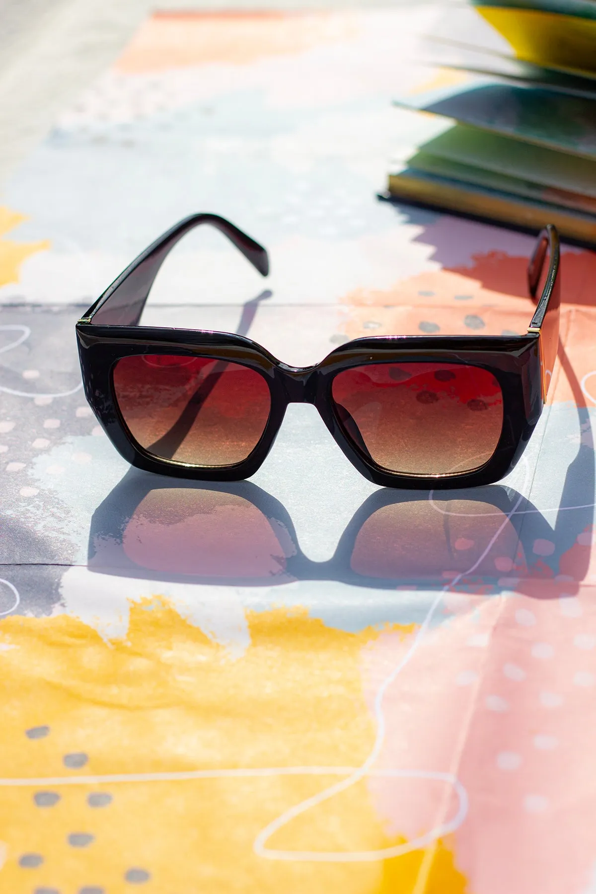Chunky Angled Square Sunglasses