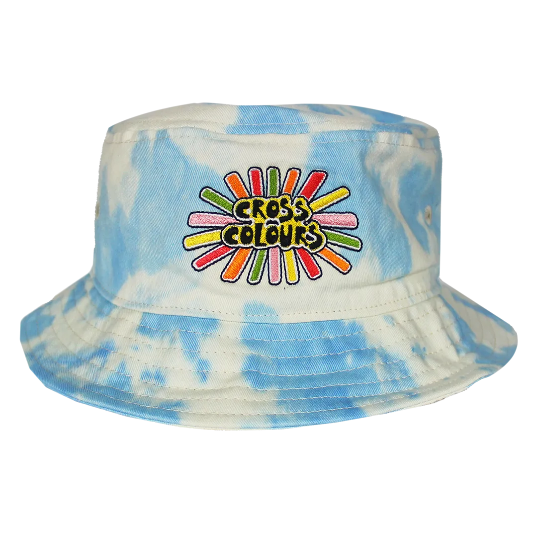 Cross Colours Sunshine Logo Bucket Hat - Tie Dye Cloud
