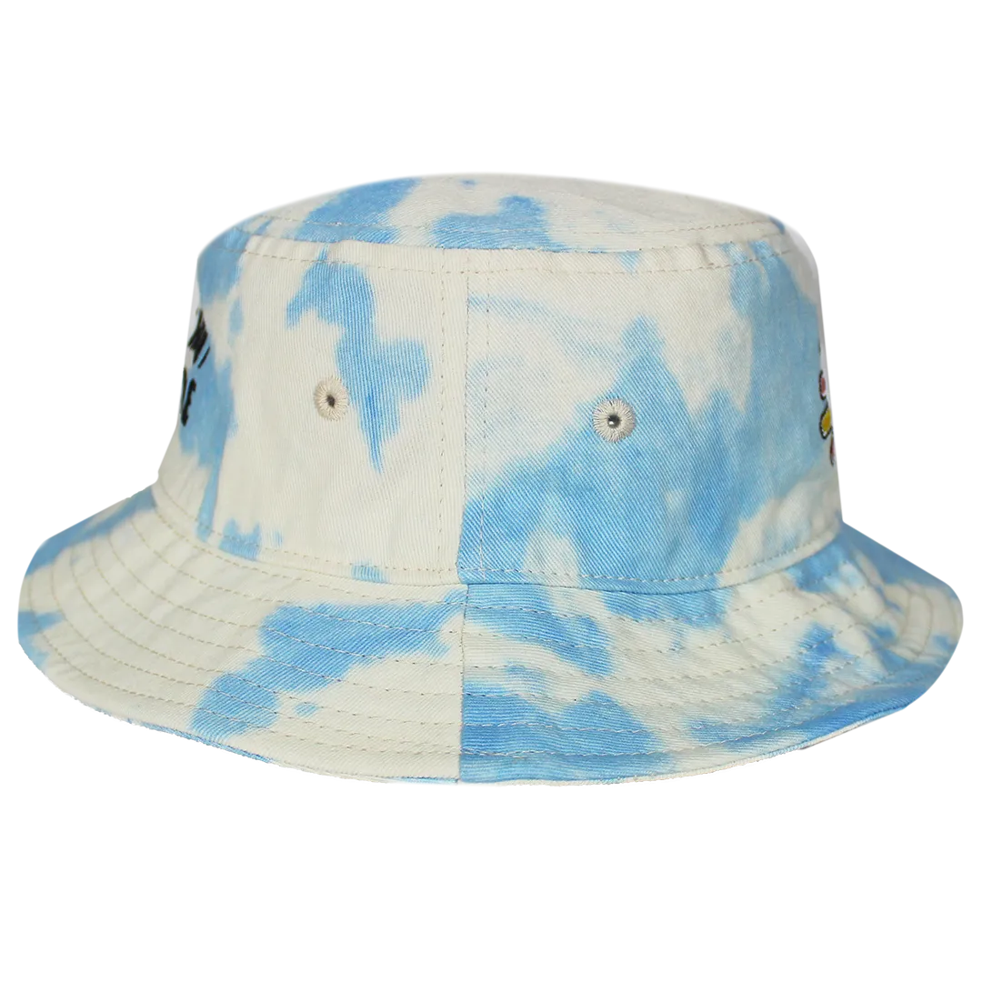 Cross Colours Sunshine Logo Bucket Hat - Tie Dye Cloud