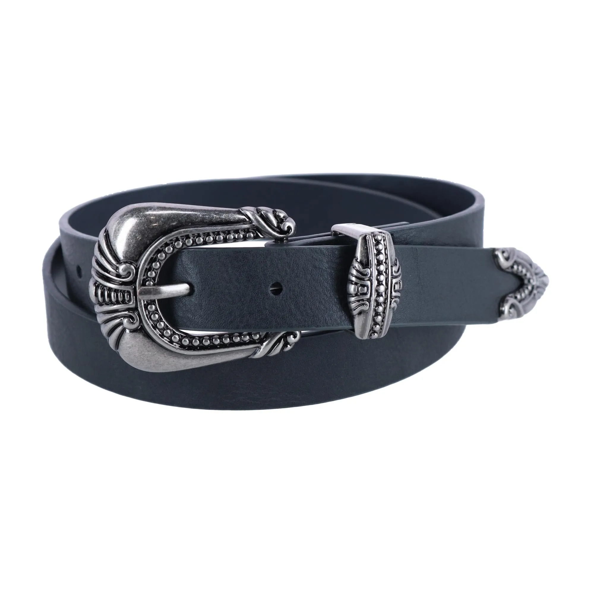 CTM® Women's 3 Piece Skinny Western Belt