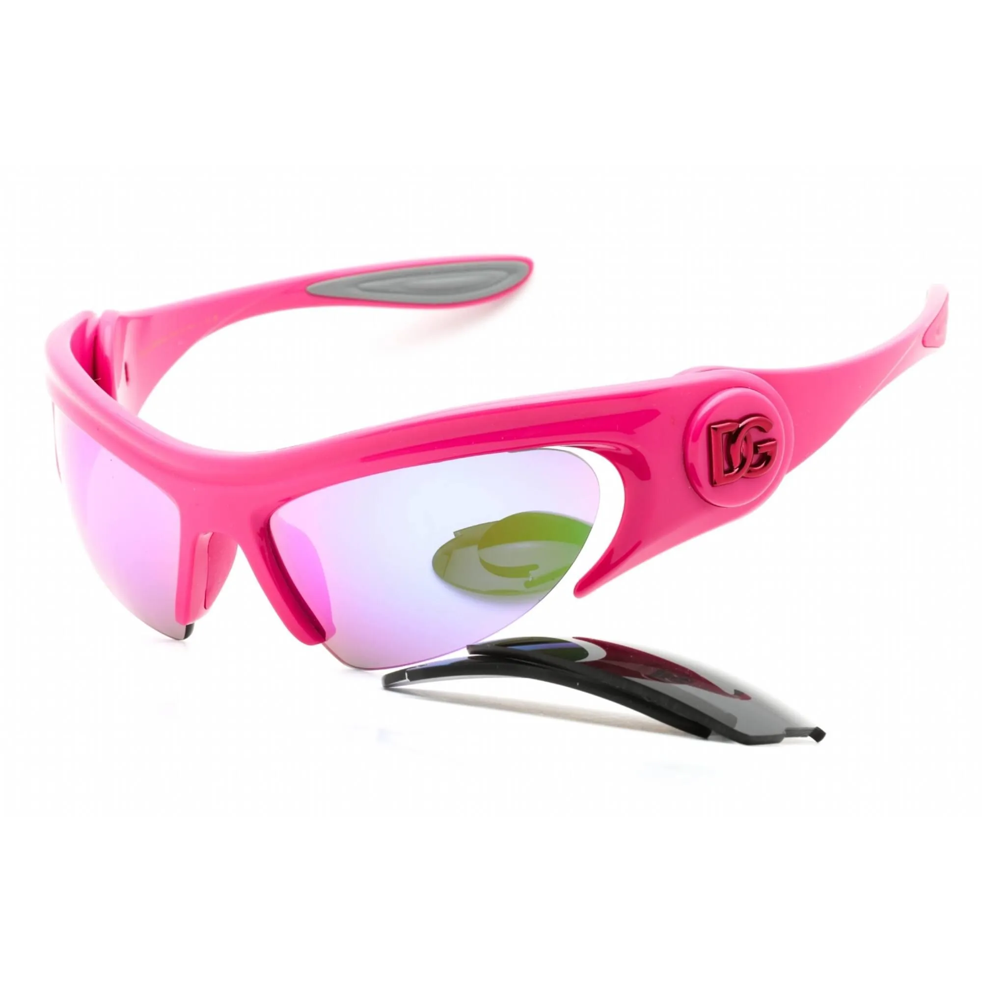 Dolce & Gabbana Unisex Sunglasses - Pink Plastic Wraparound Frame | 0Dg6192 30984X