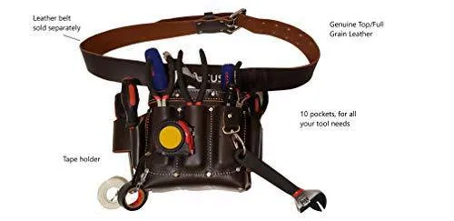 ELECTRICIAN LEATHER TOOL POUCH - ESSENTIAL GEAR FOR PROS