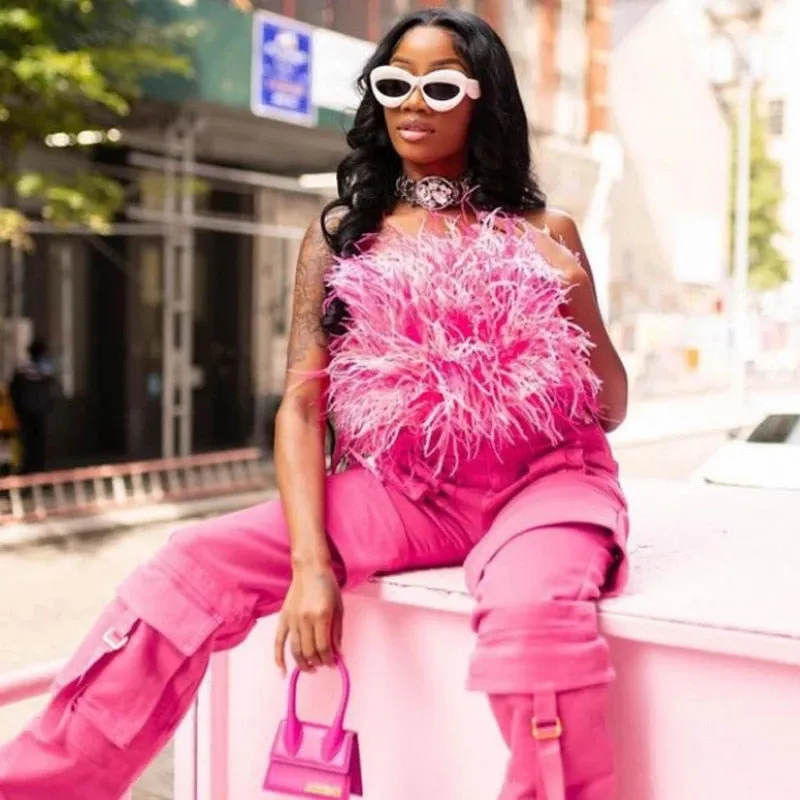 Fashion Cat Eye Plastic Frame Sunglasses
