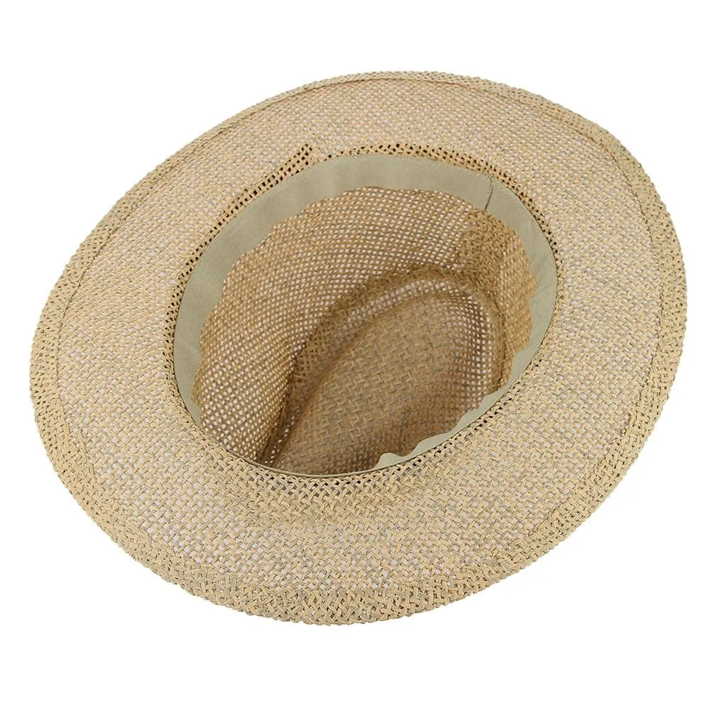 GEMVIE Fedora Straw Sun Hat Decorative Leather Belt for Men Women Panama Style Trilby Summer Hat