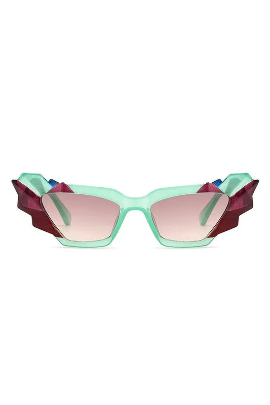 Geometric Irregular Cat Eye Fashion Sunglasses