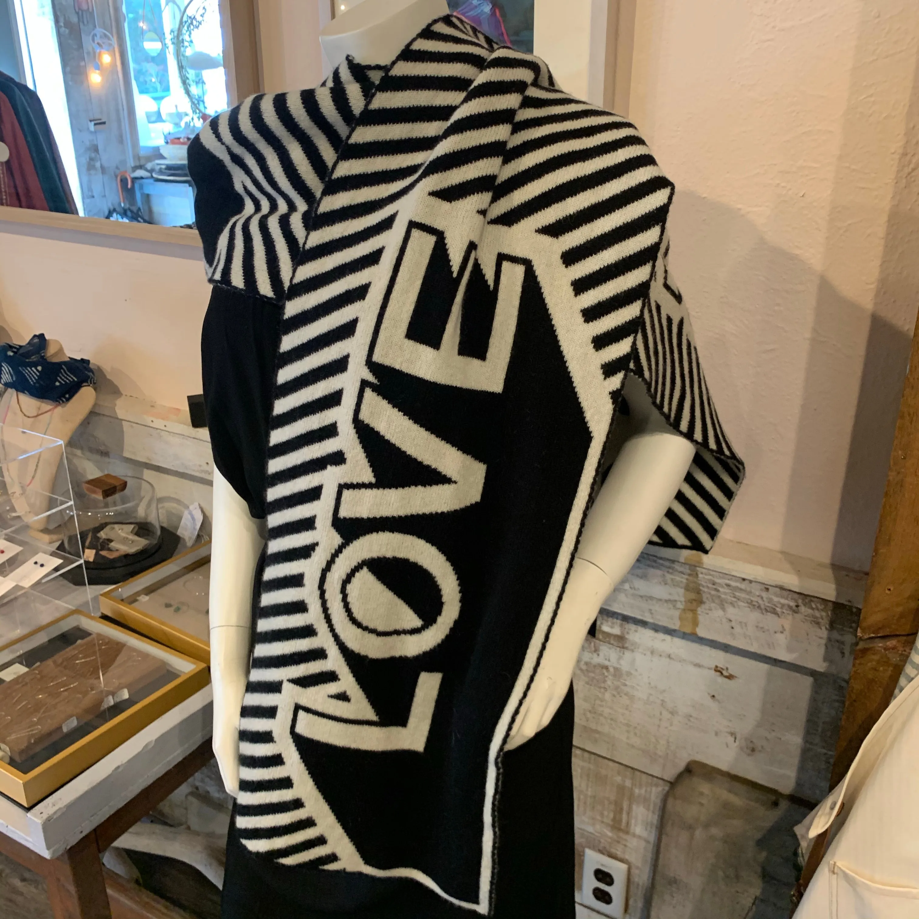 Green Thomas LOVE Logo Blanket scarf