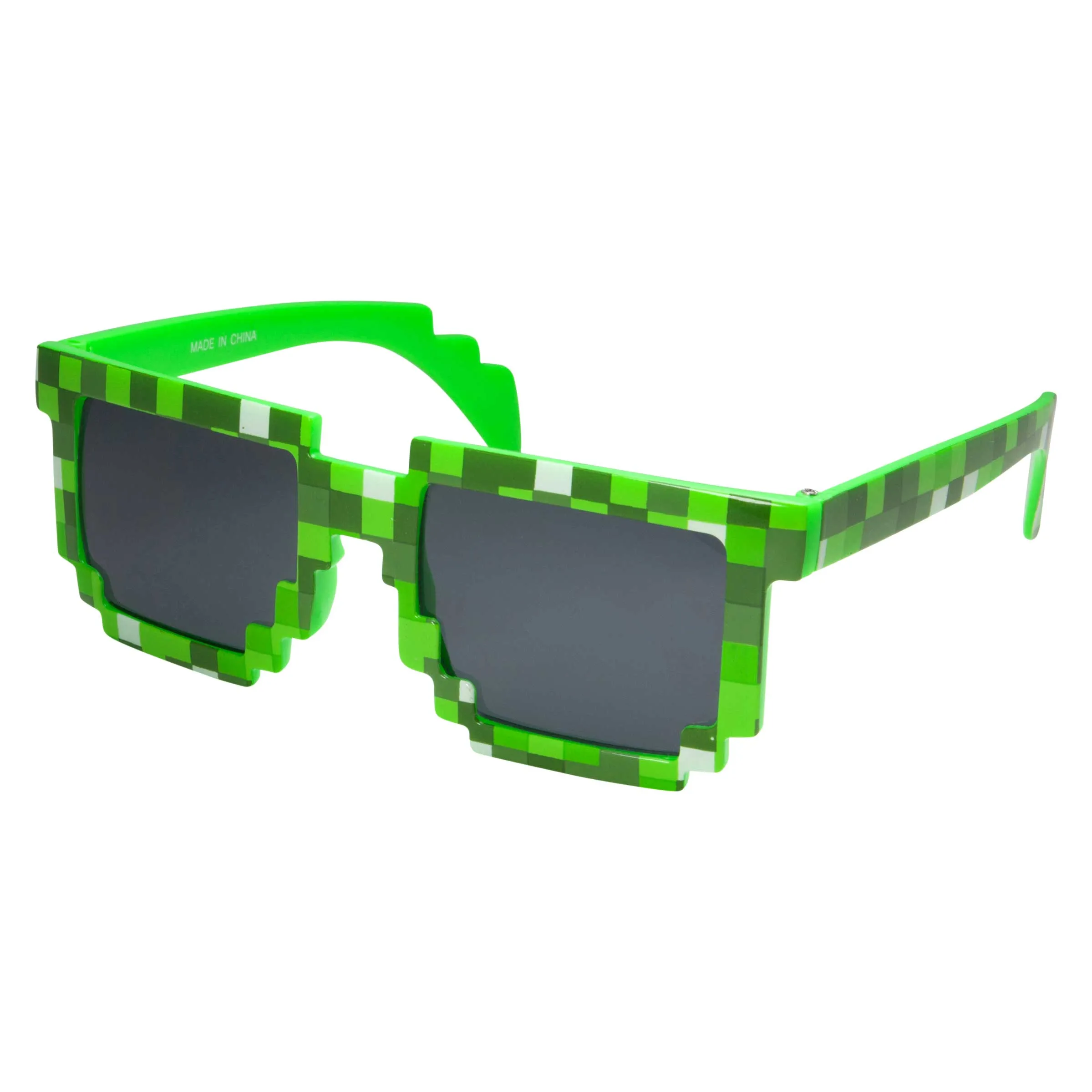 grinderPUNCH Pixelated 8 Bit "Buddy" Non Prescription Kids to Adults Glasses/Sunglasses