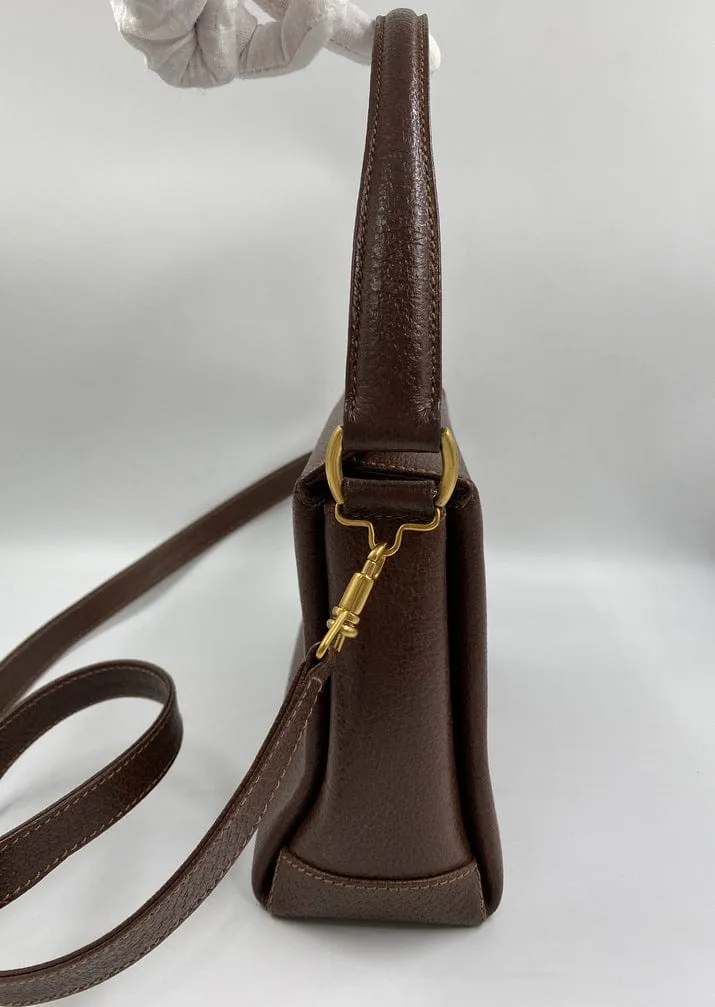 Gucci Leather Bag w Bamboo clasp