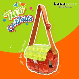 Inflatable Diamond Postman Tote - Trendy Two Tone