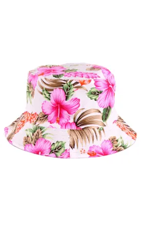 JH618 Reversible Floral Print Cotton Bucket Hat