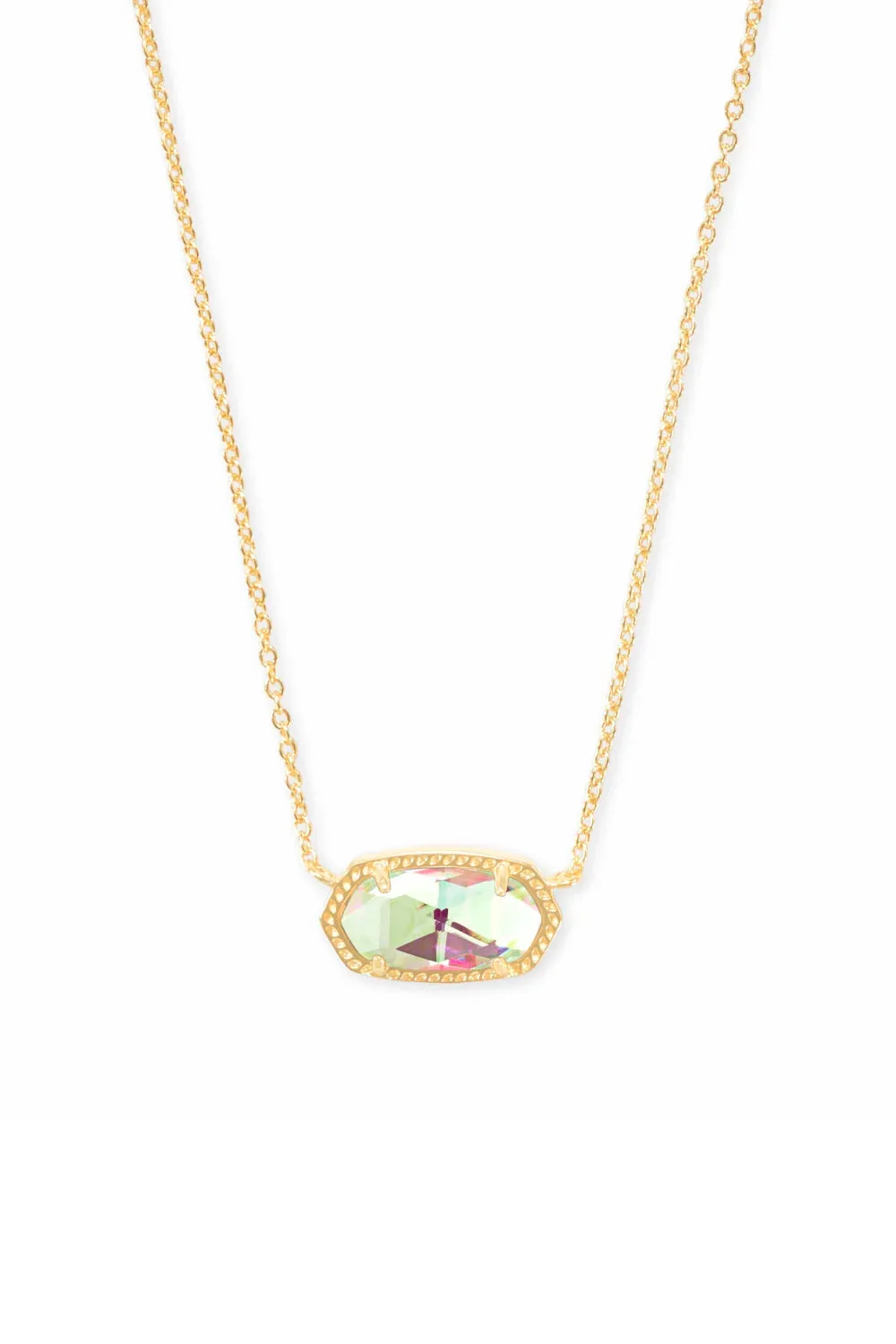 Kendra Scott: Elisa Gold Pendant Necklace - Dichroic Glass