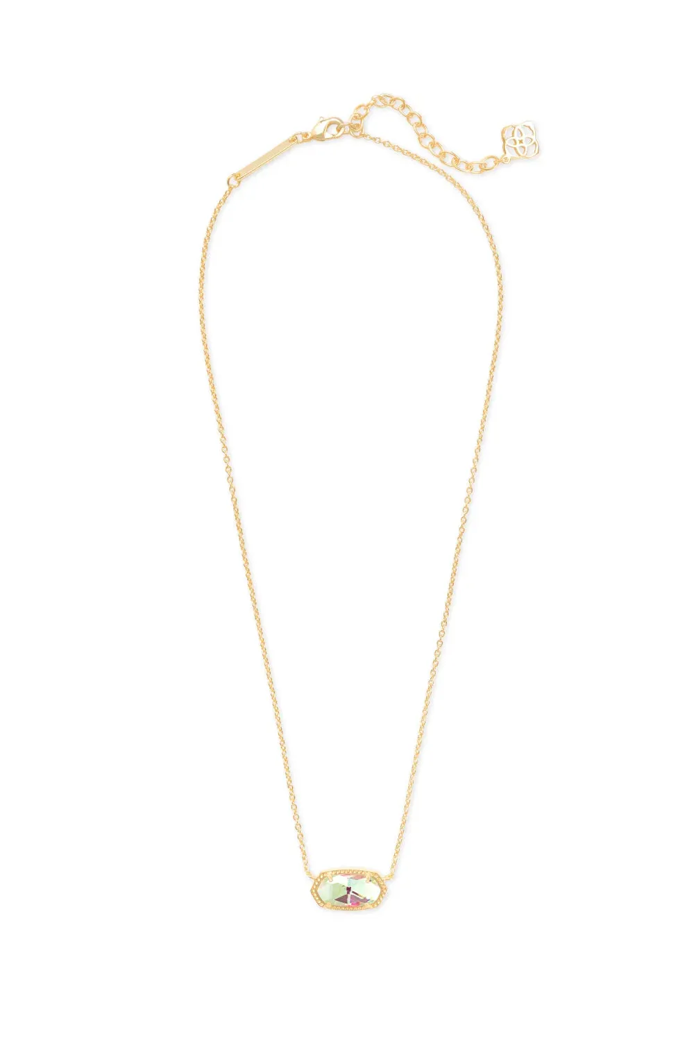 Kendra Scott: Elisa Gold Pendant Necklace - Dichroic Glass