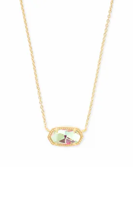 Kendra Scott: Elisa Gold Pendant Necklace - Dichroic Glass