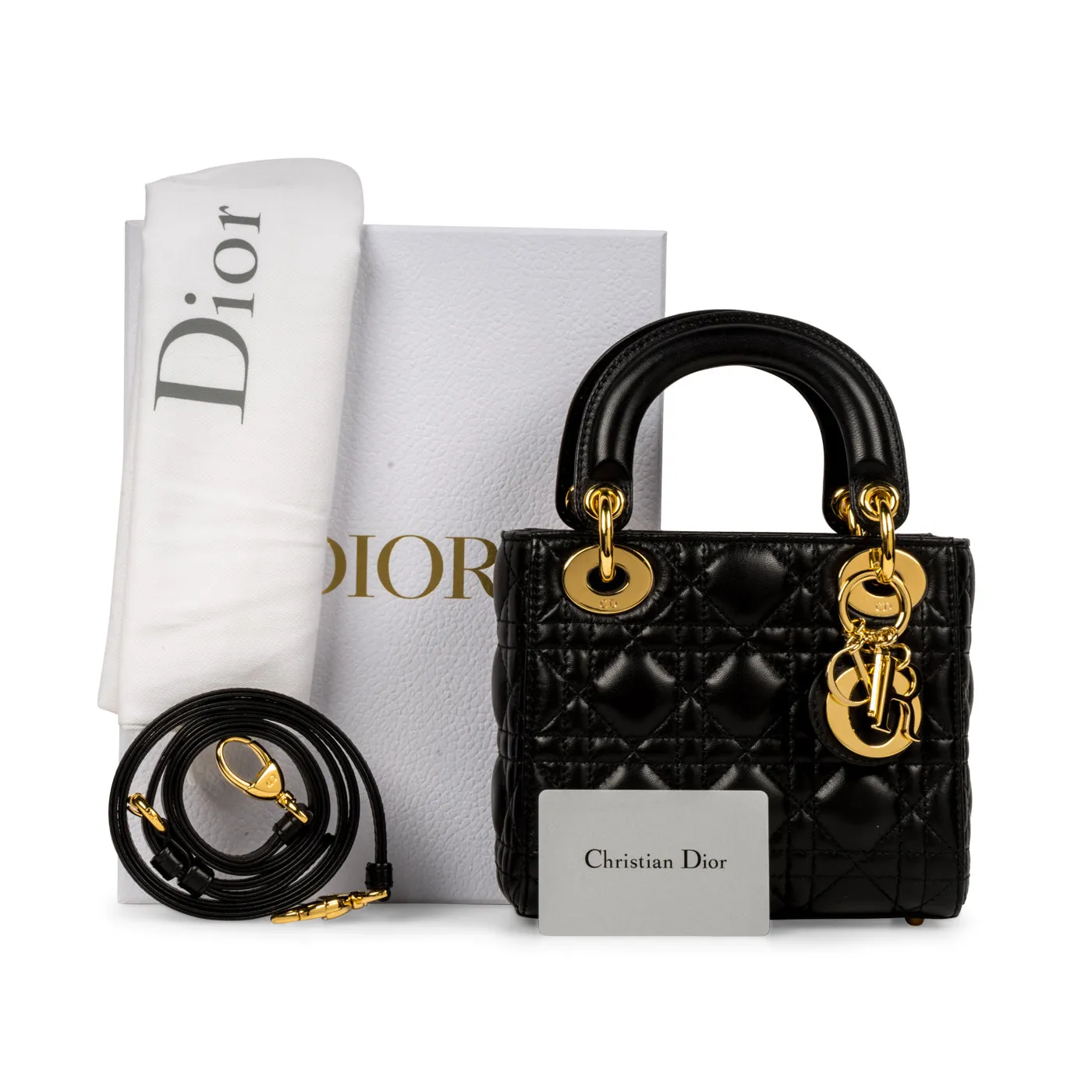 Lady Trendy Inspired Dior - Mini - Black Lambskin