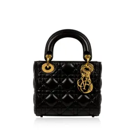 Lady Trendy Inspired Dior - Mini - Black Lambskin