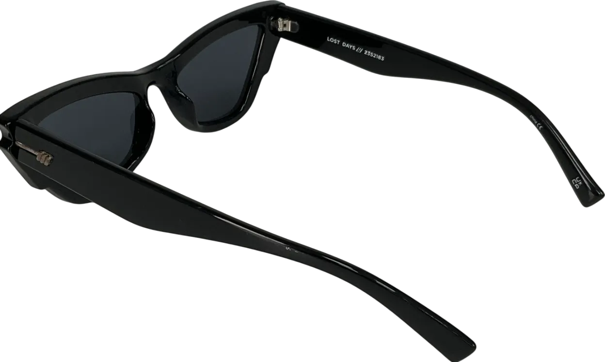Le Specs Black Lost Days Tritan Cat-eye Sunglasses