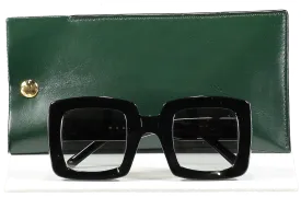 Marni Black Square Frame Sunglasses In Case