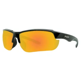 Maxx 8 Mirrored HD Sunglasses - Black Sport Frame