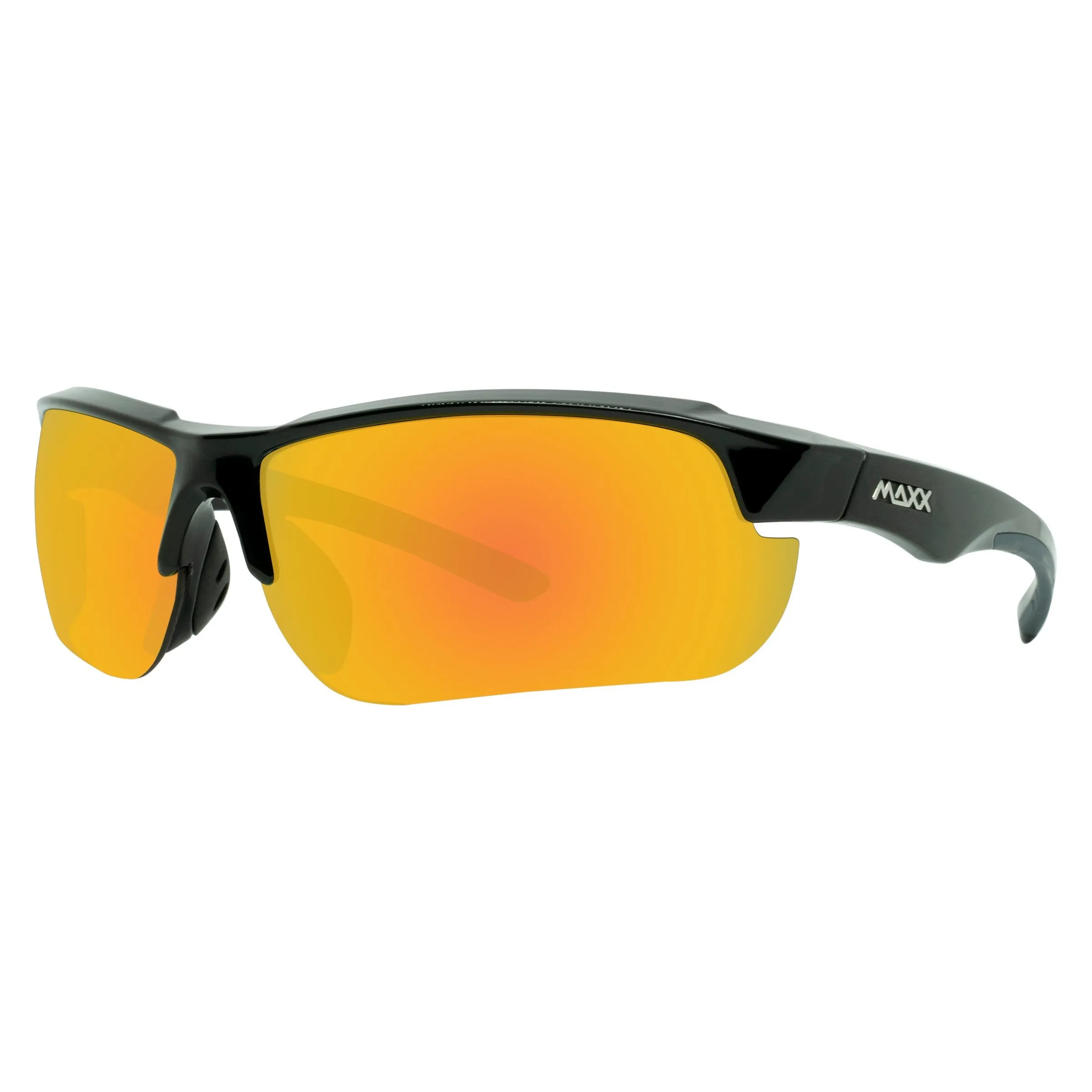 Maxx 8 Mirrored HD Sunglasses - Black Sport Frame